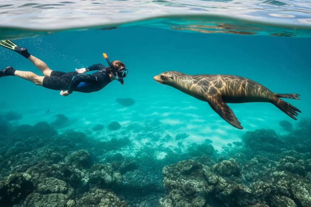 swim with sea lion